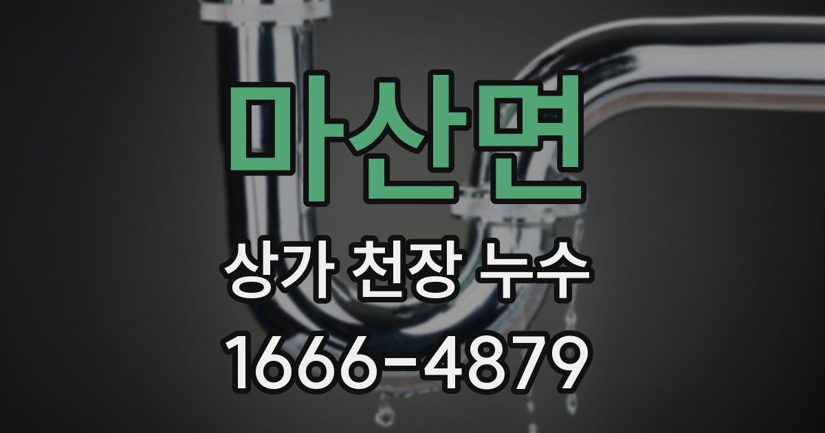 마산면 상가 천장 누수