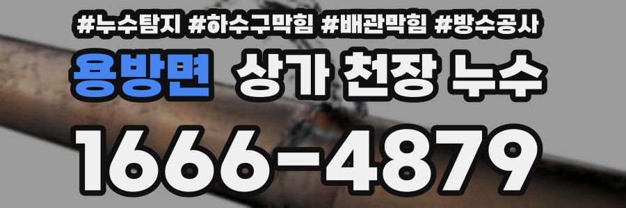 용방면 상가 천장 누수