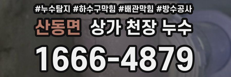 산동면 상가 천장 누수