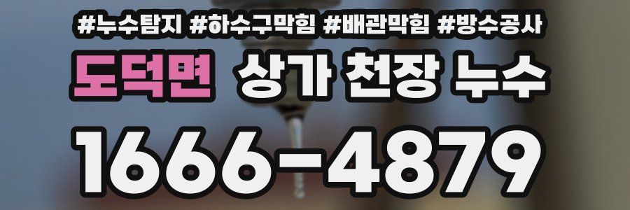 도덕면 상가 천장 누수