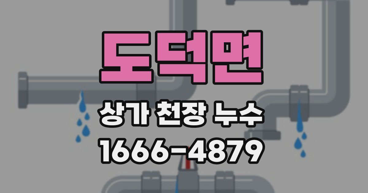 도덕면 상가 천장 누수