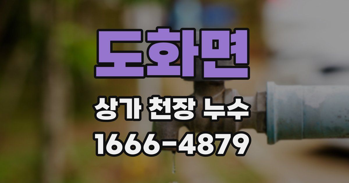 도화면 상가 천장 누수