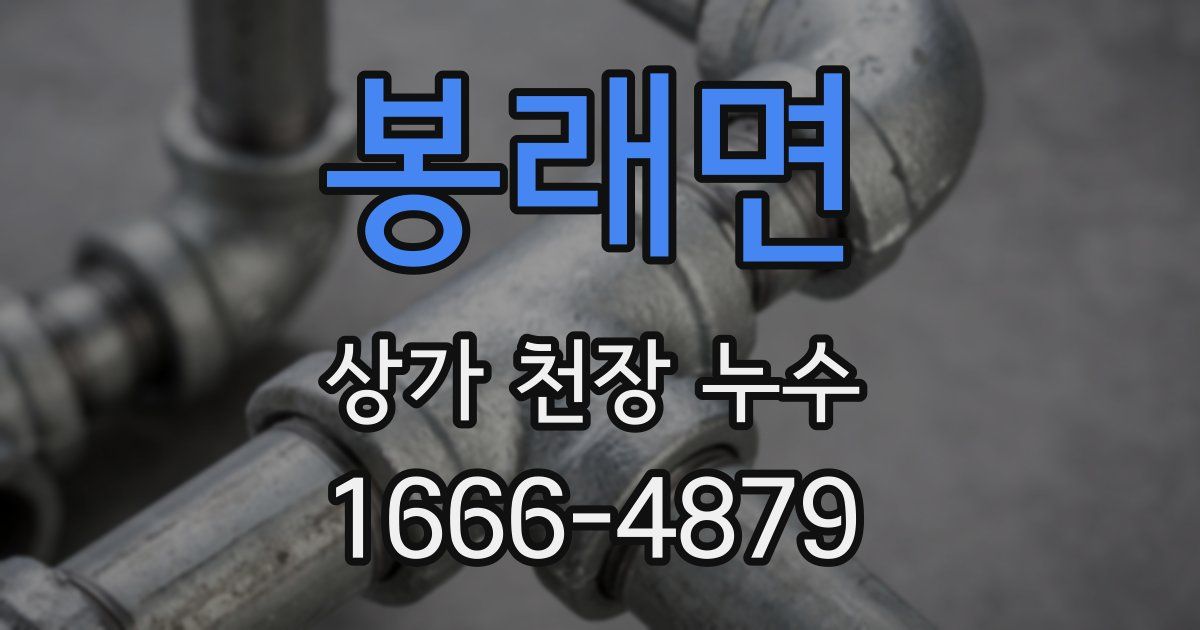 봉래면 상가 천장 누수