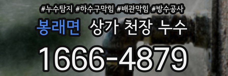 봉래면 상가 천장 누수