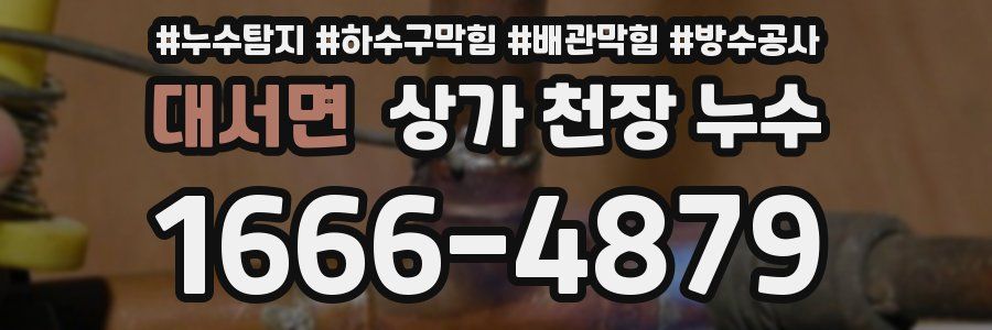 대서면 상가 천장 누수