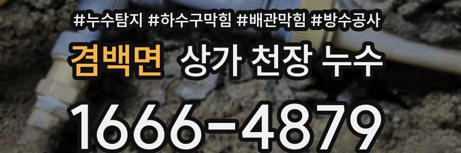 겸백면 상가 천장 누수