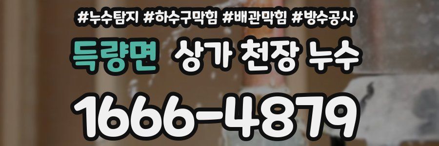 득량면 상가 천장 누수