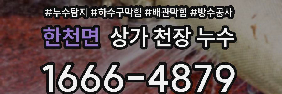 한천면 상가 천장 누수