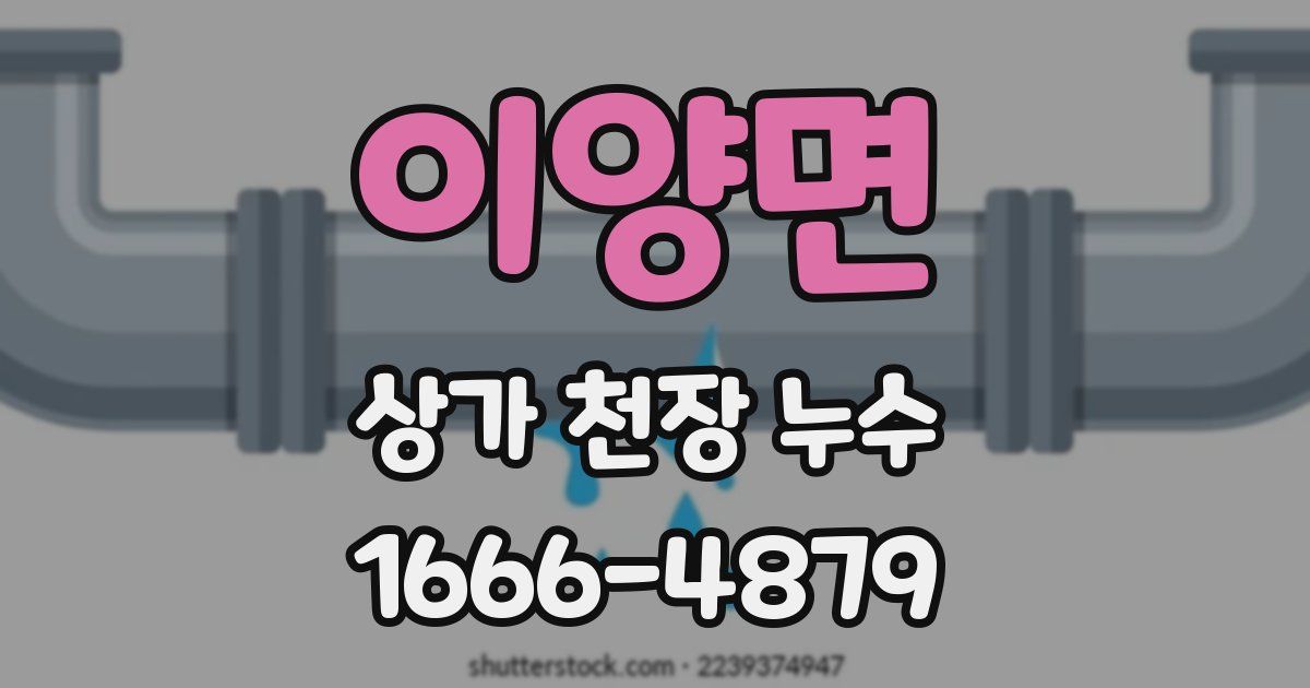 이양면 상가 천장 누수