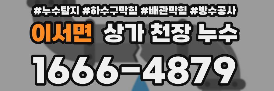 이서면 상가 천장 누수