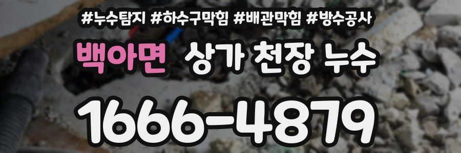 백아면 상가 천장 누수
