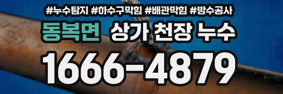 동복면 상가 천장 누수