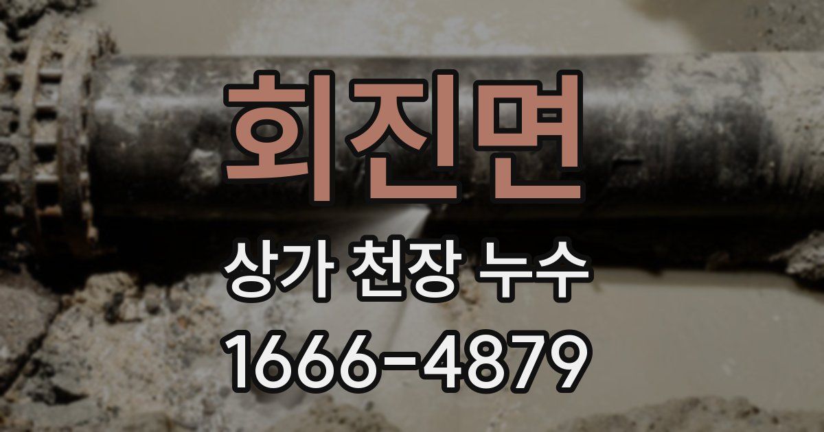회진면 상가 천장 누수