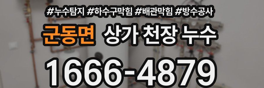 군동면 상가 천장 누수