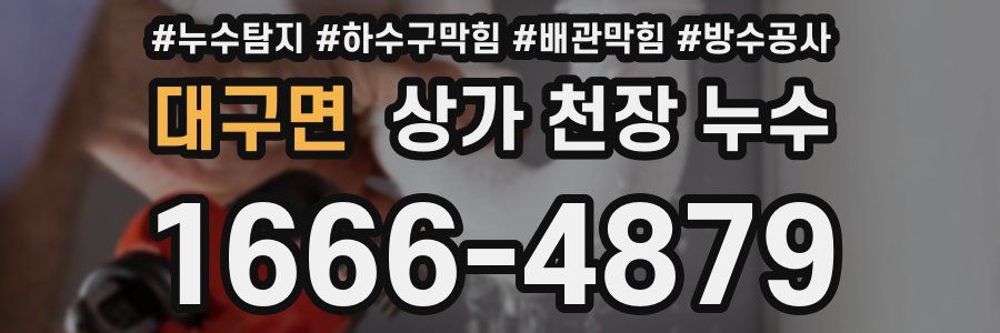 대구면 상가 천장 누수