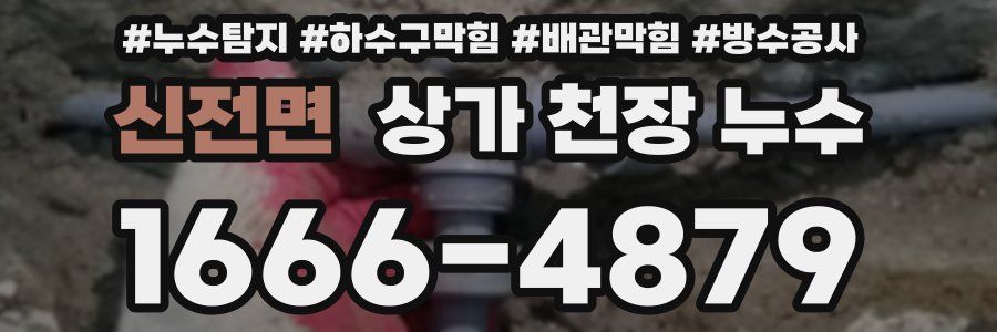 신전면 상가 천장 누수