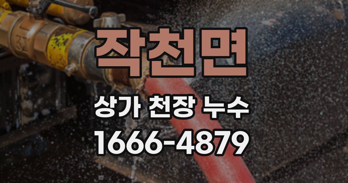 작천면 상가 천장 누수