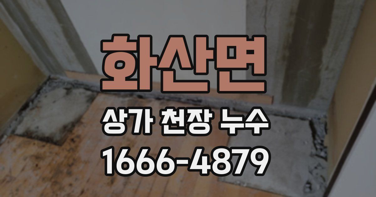 화산면 상가 천장 누수