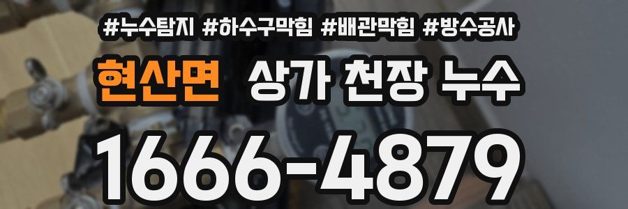 현산면 상가 천장 누수