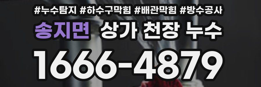 송지면 상가 천장 누수