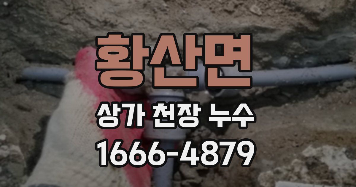황산면 상가 천장 누수