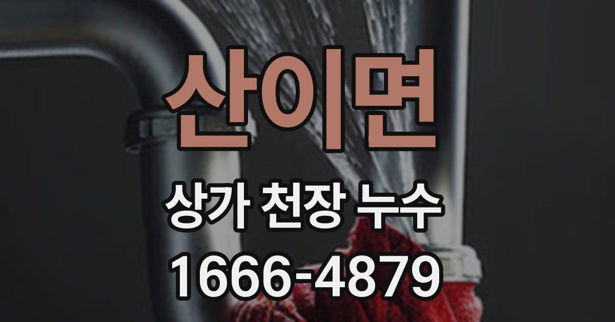 산이면 상가 천장 누수