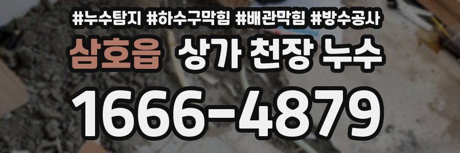 삼호읍 상가 천장 누수