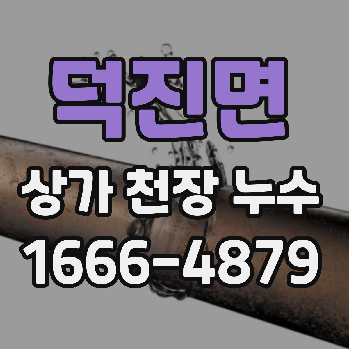 덕진면 상가 천장 누수