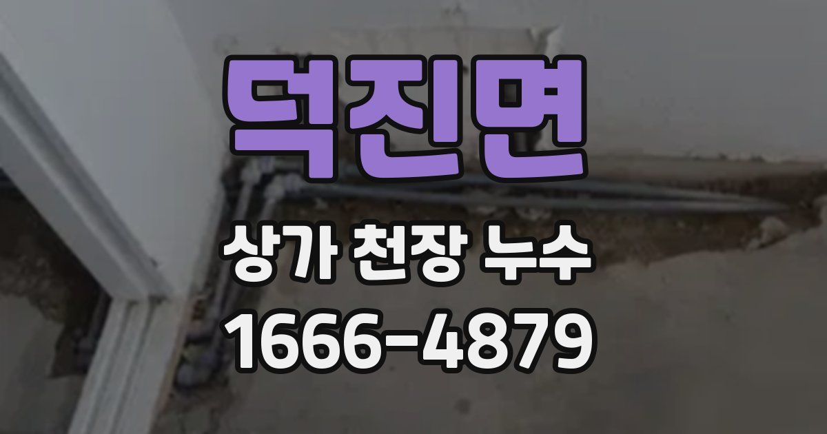 덕진면 상가 천장 누수