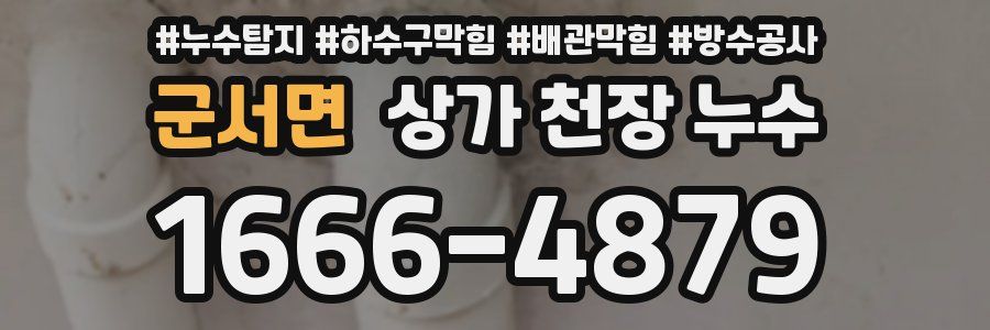 군서면 상가 천장 누수