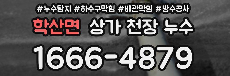 학산면 상가 천장 누수