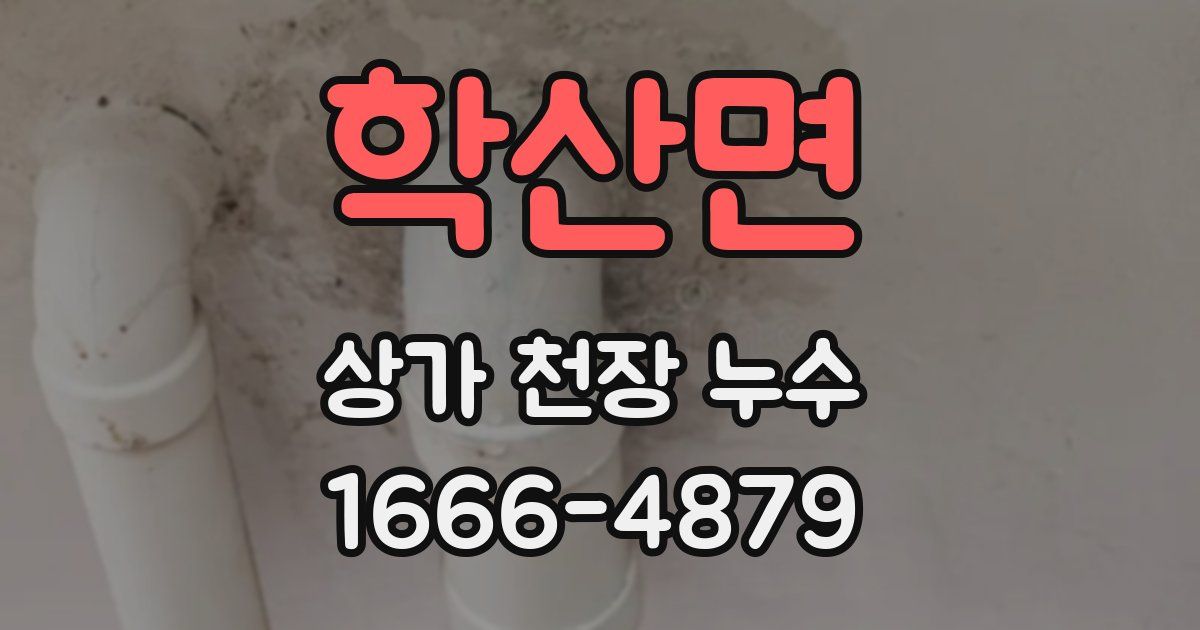 학산면 상가 천장 누수