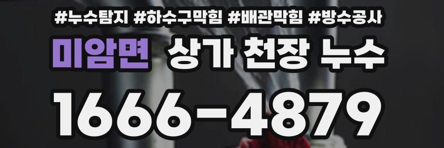 미암면 상가 천장 누수