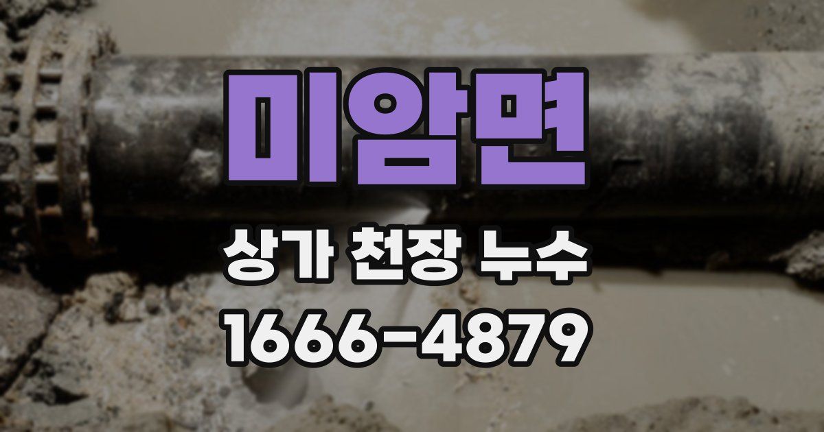 미암면 상가 천장 누수