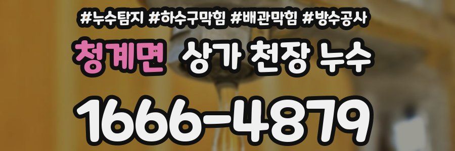 청계면 상가 천장 누수