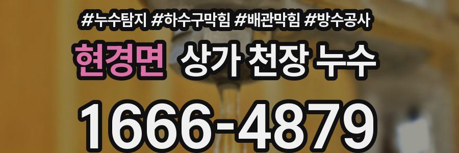 현경면 상가 천장 누수