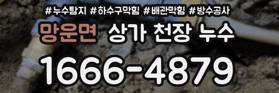 망운면 상가 천장 누수