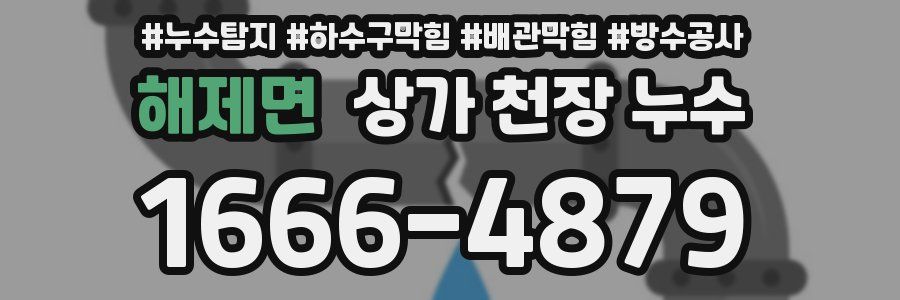 해제면 상가 천장 누수