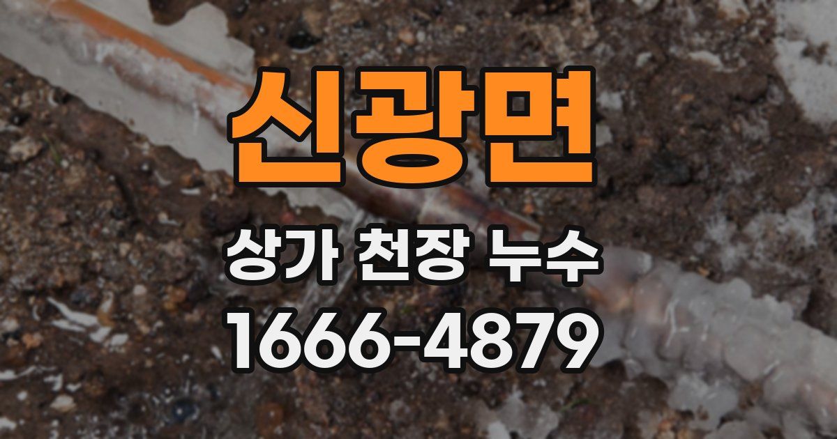 신광면 상가 천장 누수