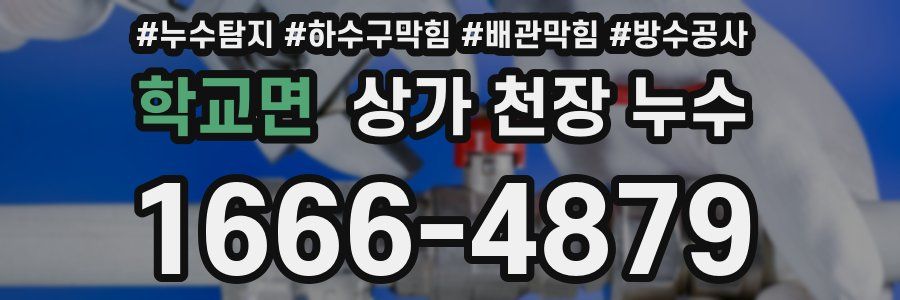 학교면 상가 천장 누수