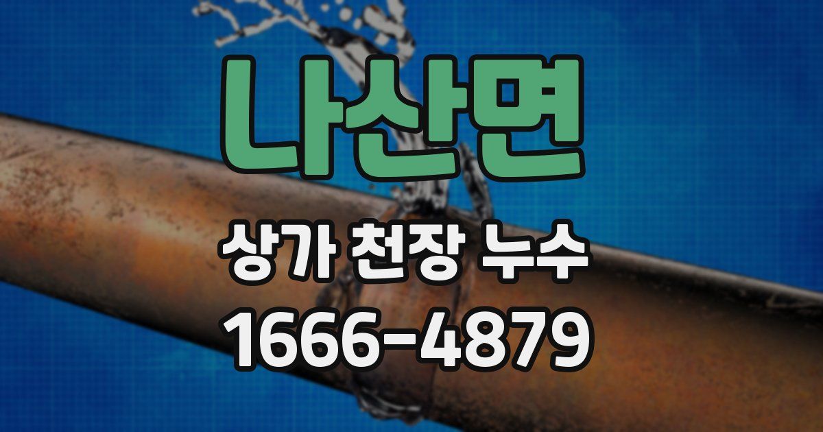나산면 상가 천장 누수