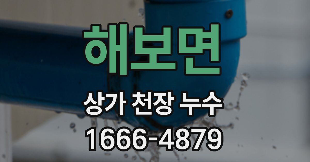 해보면 상가 천장 누수