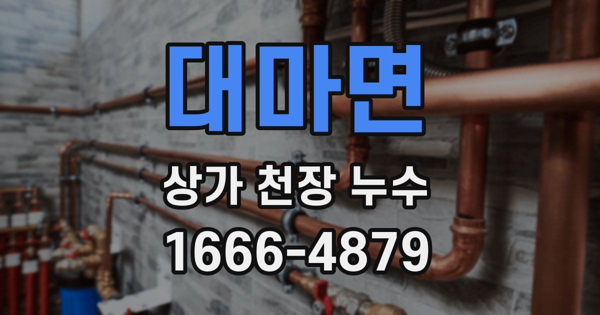 대마면 상가 천장 누수