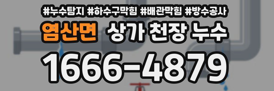 염산면 상가 천장 누수