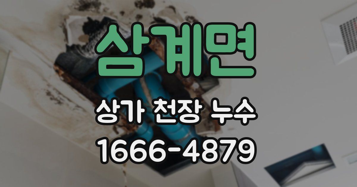 삼계면 상가 천장 누수