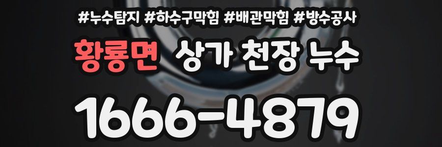 황룡면 상가 천장 누수
