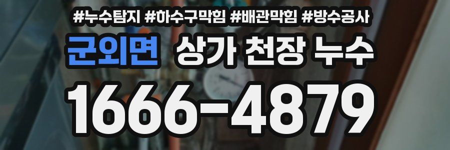 군외면 상가 천장 누수