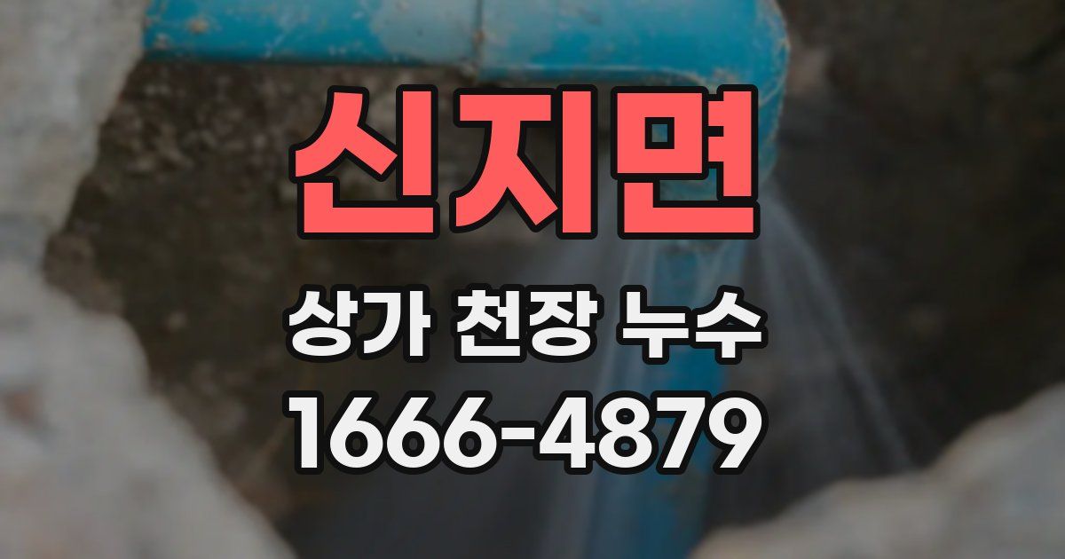 신지면 상가 천장 누수