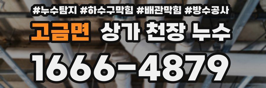 고금면 상가 천장 누수