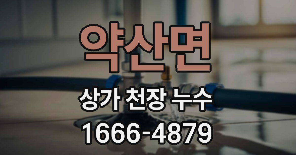 약산면 상가 천장 누수